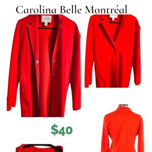 Carolina Belle Montréal long red coat